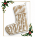 Cable Christmas Stocking Crochet Pattern - Digital PDF Download