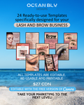 24 Lash Extension & Brow Marketing Templates | Editable in the Free Version of Canva