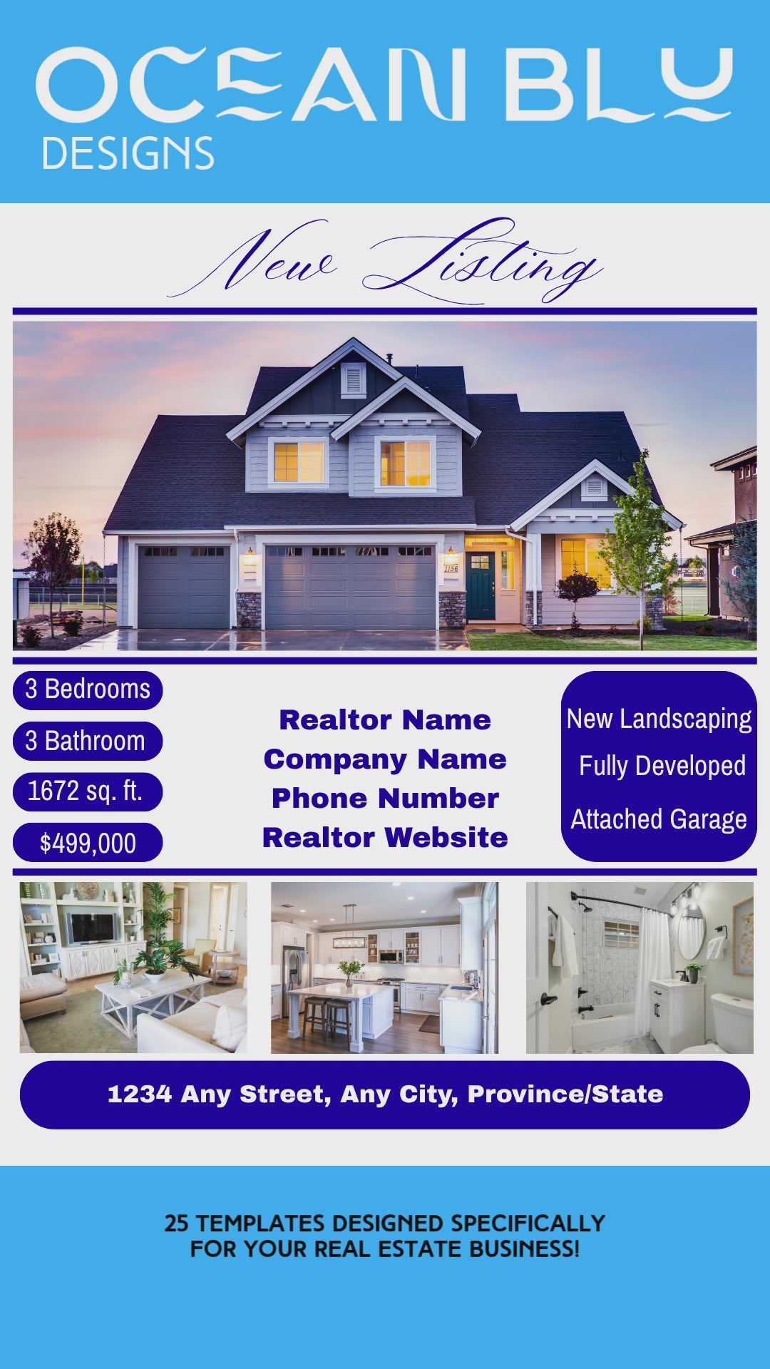 25 Real Estate Social Media Templates | Editable Canva Bundle